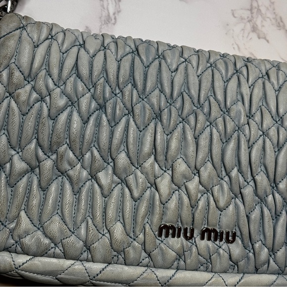 💙MIU MIU💙Matelasse Crystal Flap Bag - Picture 6 of 13